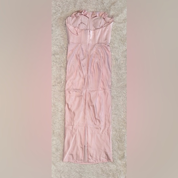 NWOT HOUSE OF CB 'Charmaine' Pink Corset Maxi Dress sz XL plus cup - Picture 5 of 7